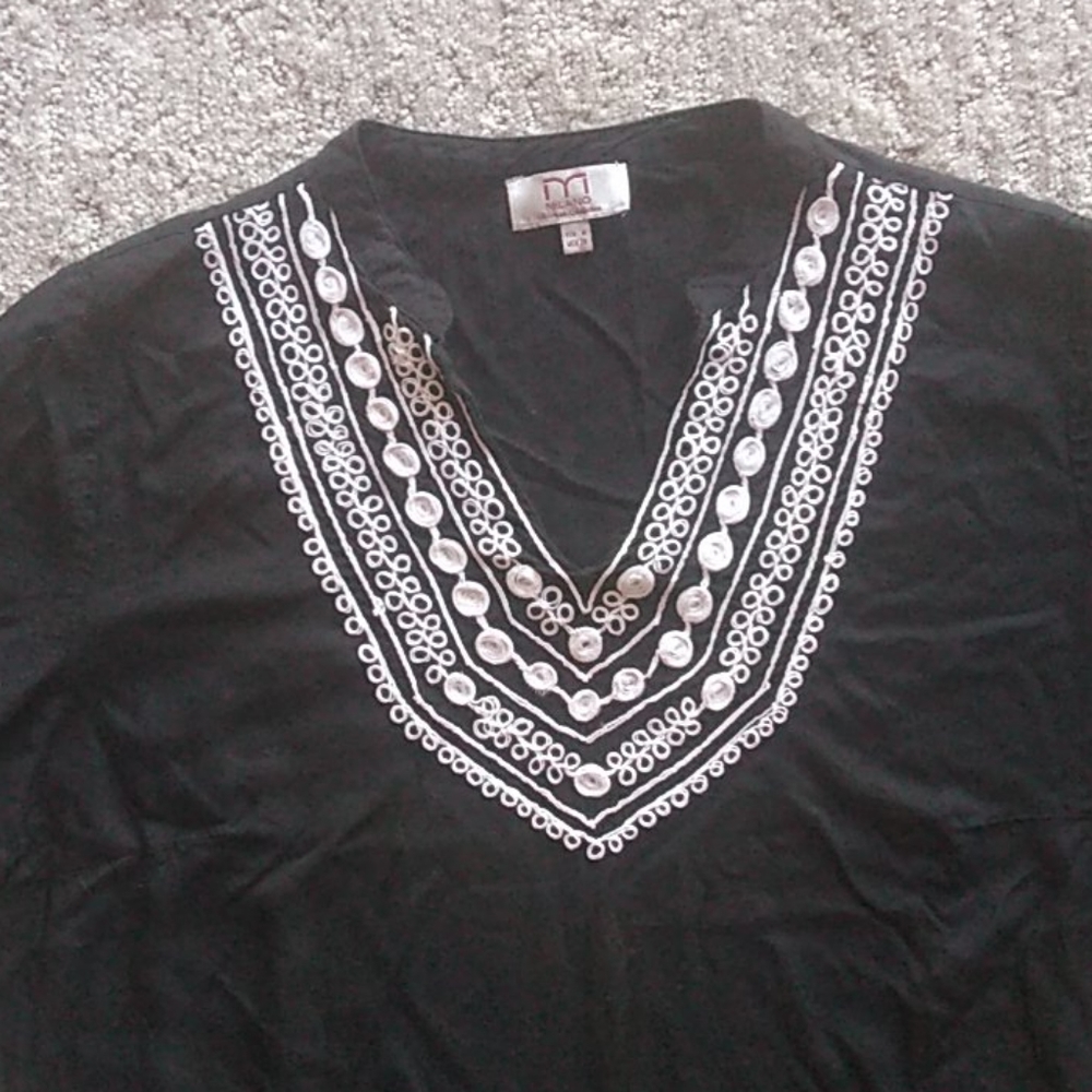 Black tunic shirt dress